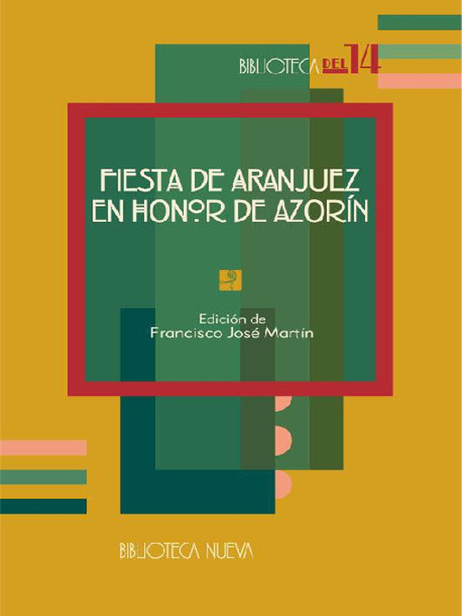 Title details for Fiesta de Aranjuez en honor de Azorín by VV.AA. - Available